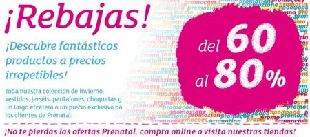 Prenatal tira la casa por la ventana ¡descuentos de hasta un 80%!