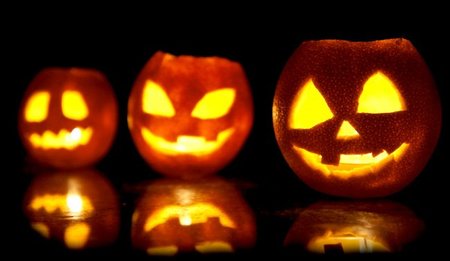 Minicalabazas de Halloween hechas con naranjas