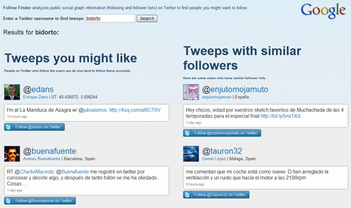 Google Follow Finder