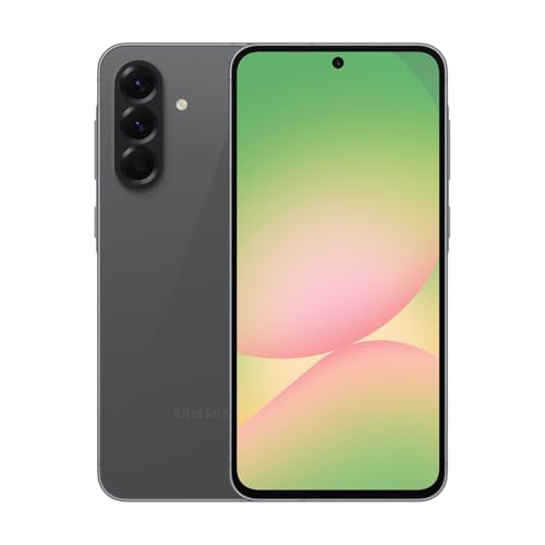 Samsung Galaxy A56 5G, teléfono inteligente Android, 256 GB de almacenamiento, 8 GB de RAM, antracita, actualización 6X, gran pantalla, larga duración (garantía)