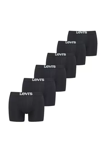 Levi's Boxer, Negro (Black), L (Pack de 6) para Hombre