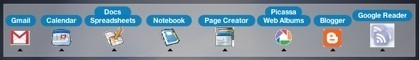 Google Apps: Widget en forma de dock con todas las aplicaciones Google