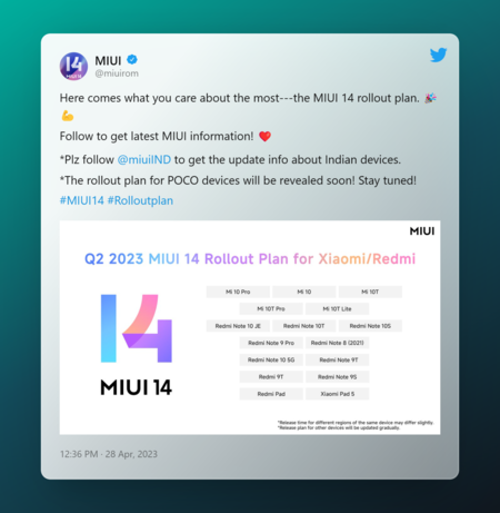 MIUI 14 Actualización Segunda Tanda