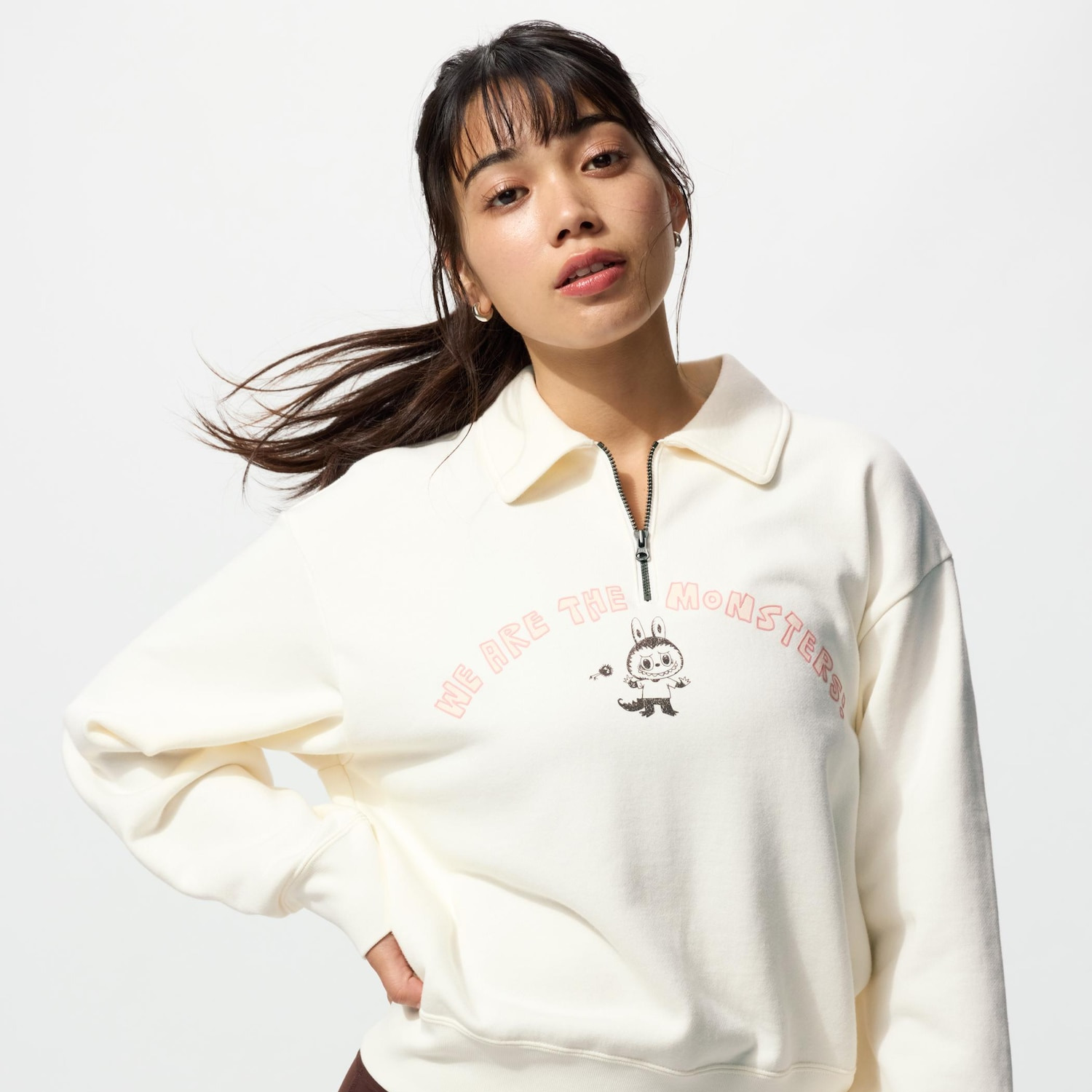 POP MART UT Sudadera media cremallera