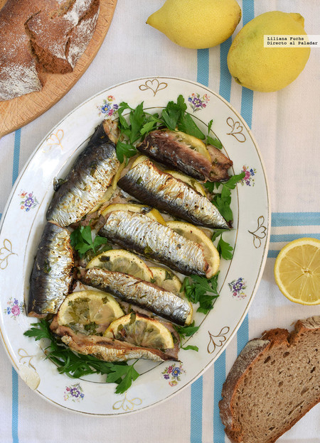 Sardinas al horno con perejil. Receta