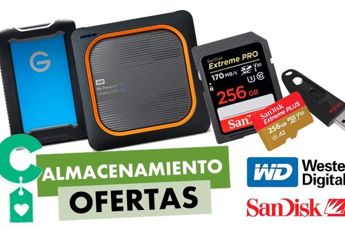 Ofertas en almacenamiento SanDisk y Western Digital: paga menos y no te quedes sin espacio para tus archivos, fotos, vídeos o copias de seguridad