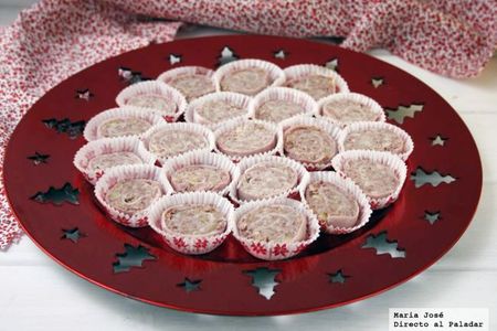 Espirales de jamón y paté. Receta de Navidad