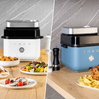 La nueva freidora de aire de SMEG apuesta por el diseño retro, capacidad para toda la familia y un toque de vapor