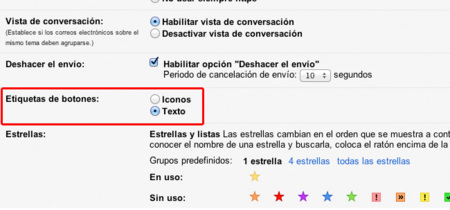Cómo recuperar los botones con texto en Gmail