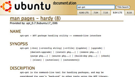 Ubuntu Manpage Repository: todas las páginas del "man" de Ubuntu disponibles online