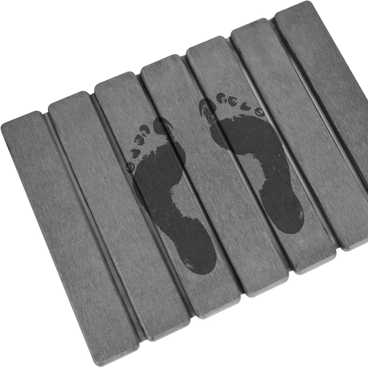 Alfombrilla de Baño de Piedra de Diatomeas - Super Absorbente, Secado Rápido, 40x30cm, Perfecta para Baño y Cocina (Gris)
