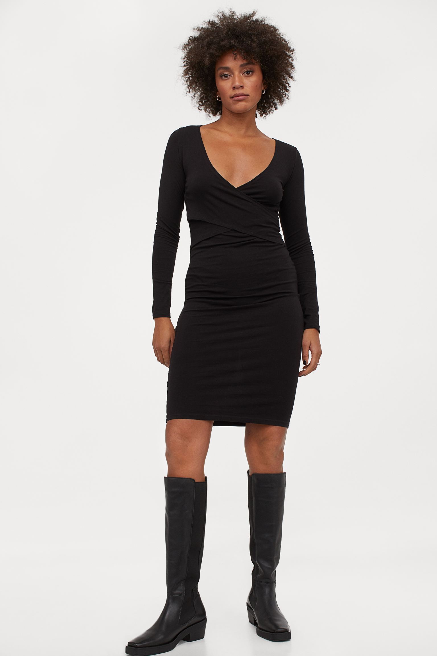 Vestido de algodón negro