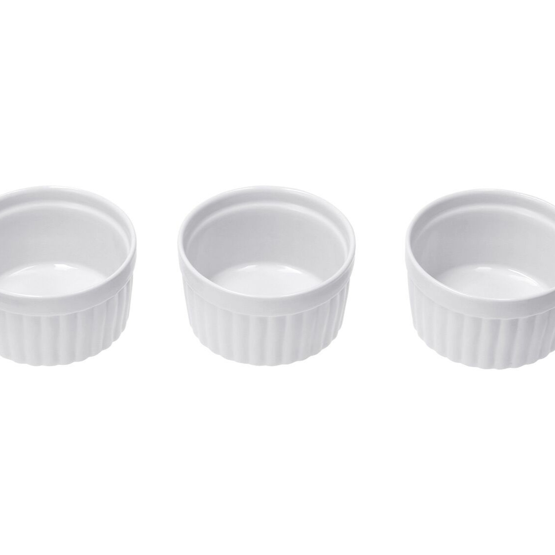 Set de tres moldes para suflé