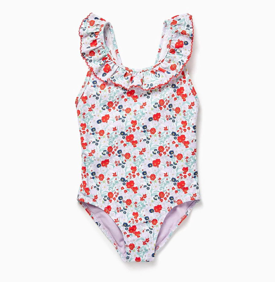 Bañador de niña en multicolor con forro