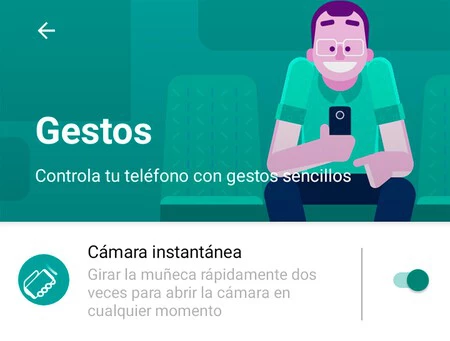 Motorola スマートフォンでの手首の回転ジェスチャー