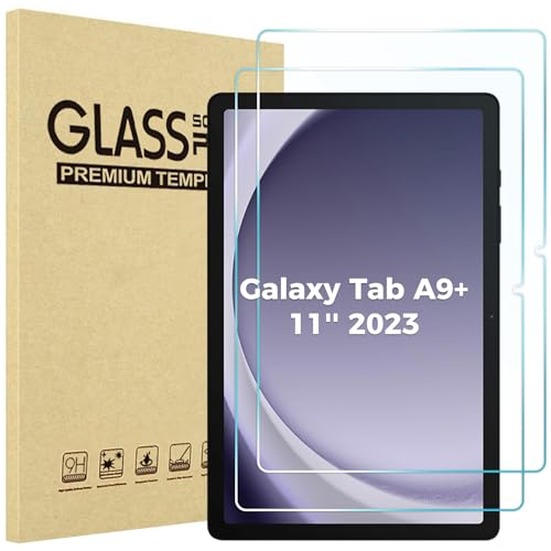 ProCase 2 Pieza Protector de Pantalla para Galaxy Tab A9 Plus 11 Pulgadas 2023 Modelo X210/X216/X218, Mica Cristal Vidrio Templado Película Protectora Ultrafina para Galaxy Tab A9+ 11" Tableta
