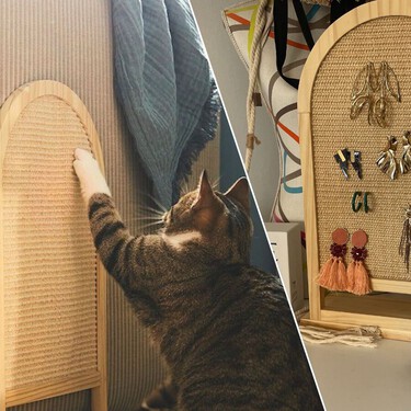 Mi gato me hace gastarme el dinero en rascadores que no usa. He reciclado este como joyero, y ha quedado de lujo