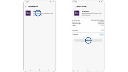 Cancelar suscripción de Galaxy Store