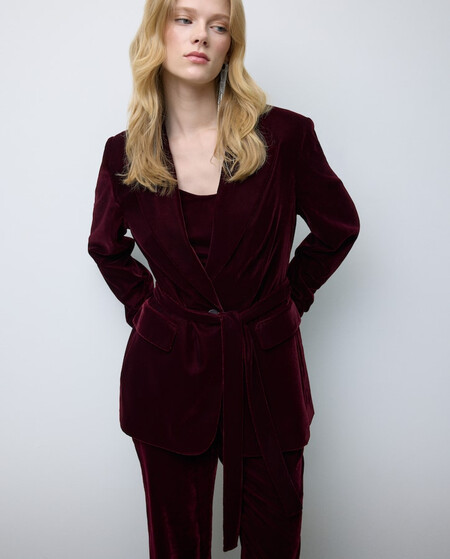 Blazer Burdeos