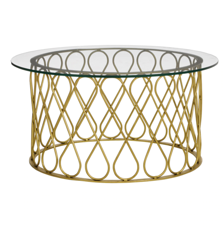 Mesa De Centro Redonda De Hierro Y Cristal Akola El Corte Ingles