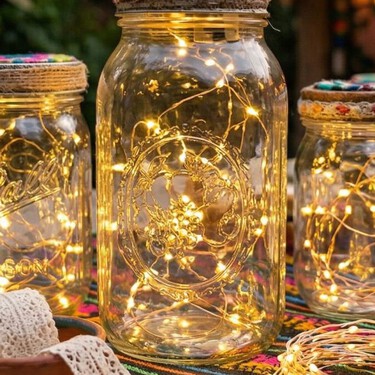 Ideas creativas con frascos de vidrio: crea lámparas decorativas para iluminar tu casa este 2026