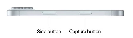 iPhone 16のキャプチャボタン