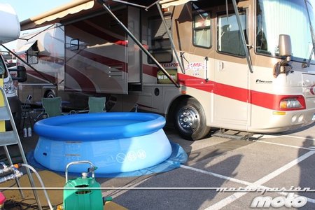 Piscina en el Motor Home