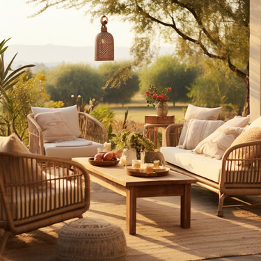 Leroy Merlin ha rebajado el banco ideal para dar el toque boho-chic a cualquier terraza: de ratán y fácil de mover