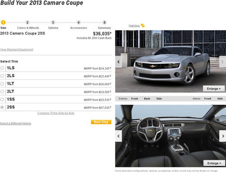 Configurador Chevrolet Camaro SS