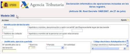 Problemas con la presentación telemática del modelo 340