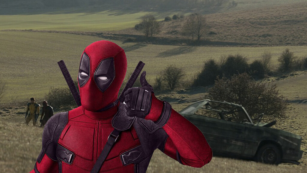 Si paras Deadpool y Lobezno en el minuto 56:23 verás un coche que hace canon una comedia de 1987 en el UCM 