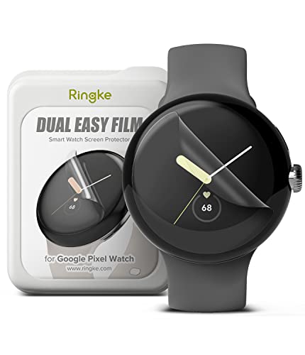 Ringke Dual Easy Film Screen Protector Compatible con Protector Pantalla Google Pixel Watch 2 y Compatible con Google Pixel Watch - 3 Pack