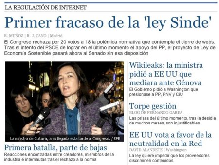 Sinde, una ley "Made in Hollywood"