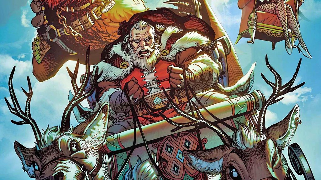 Loco, pero canon: el Papá Noel de DC Comics se cuela cada año en Apokolips para dejarle carbón a Darkseid