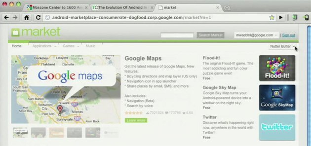 Posible versión web del Android Market