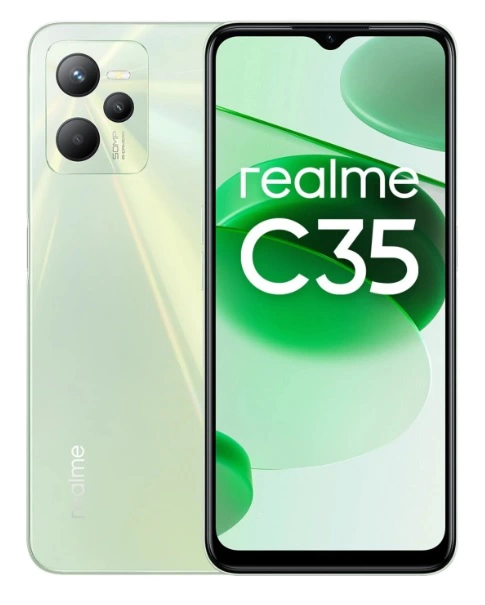 Realme C35 スマートフォン 4+128 GB グリーンカラー
