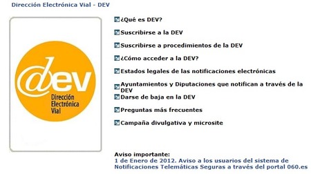 La DGT deja de notificar a través del portal 060
