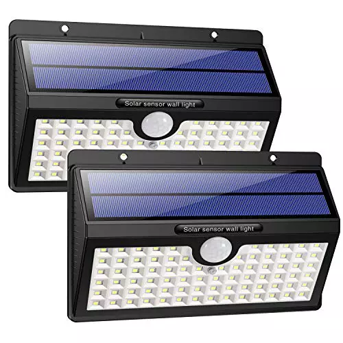 HETP Luz Solar/Foco Solar Exterior LED con Sensor de Movimiento, pack de 2