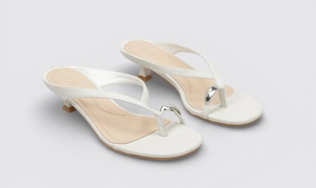Sandalias Hune Flip Flop Kitten Heel