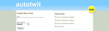 AutoTwit, programa entradas automáticas para Twitter