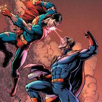 La brutal pelea entre Superman y Patriota ha comenzado y el Hombre de Acero casi le parte la mandíbula al villano de The Boys 