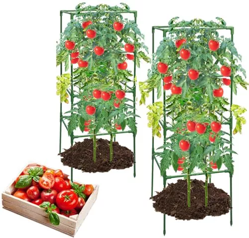 Tutores de Acero Plastificado para Plantas Alto 122cm Ø 11 mm | Varillas Crecimiento Plantas | Soporte Cultivos Apto Interior y Exterior (2)