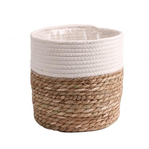 Macetero de mimbre 