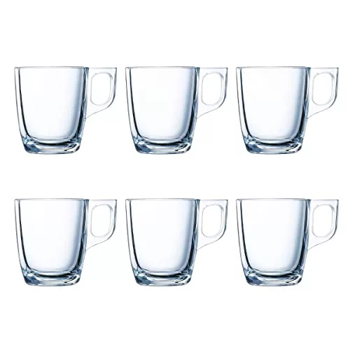 Luminarc Nuevo Set 6 Tazas Vidrio 9cl Sodo Apto Microondas Apto Frigorífico Reciclable