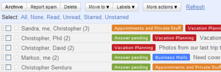 Esconder las etiquetas en Gmail
