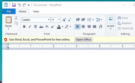 La última víctima de la publicidad de Microsoft dentro de Windows 10 es el viejo WordPad