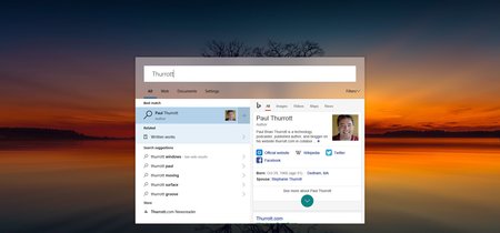 Microsoft está probando una nueva interfaz de búsqueda para Windows 10 similar a Spotlight de macOS