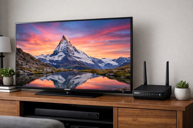 TV Samsung y router