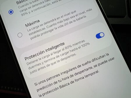 Protección inteligente de la batería en Samsung