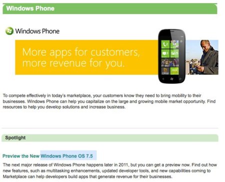 Windows Phone 7.5 será el nombre oficial de Mango